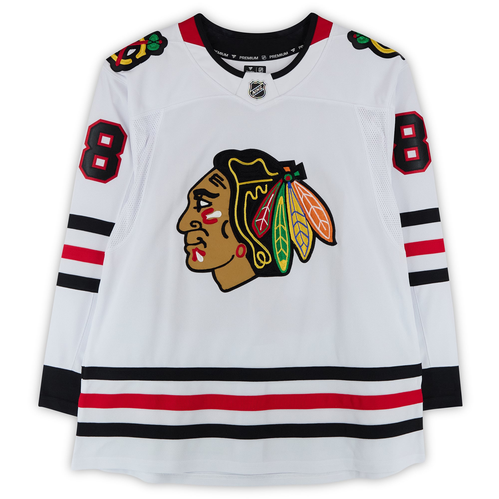 Maillot blanc autographié de Patrick Kane des Blackhawks de Chicago (Fanatics Premium)