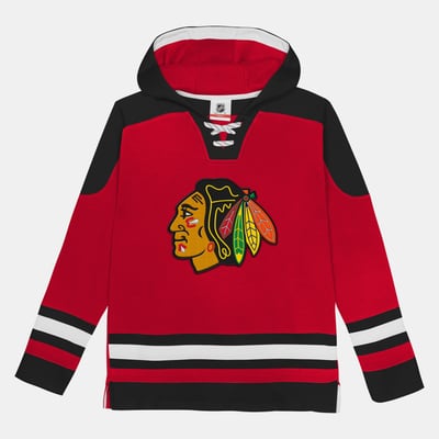 Chicago Blackhawks Outerstuff Preschool Ageless Must Have Home Raglan V-Neck Hoodie - Red