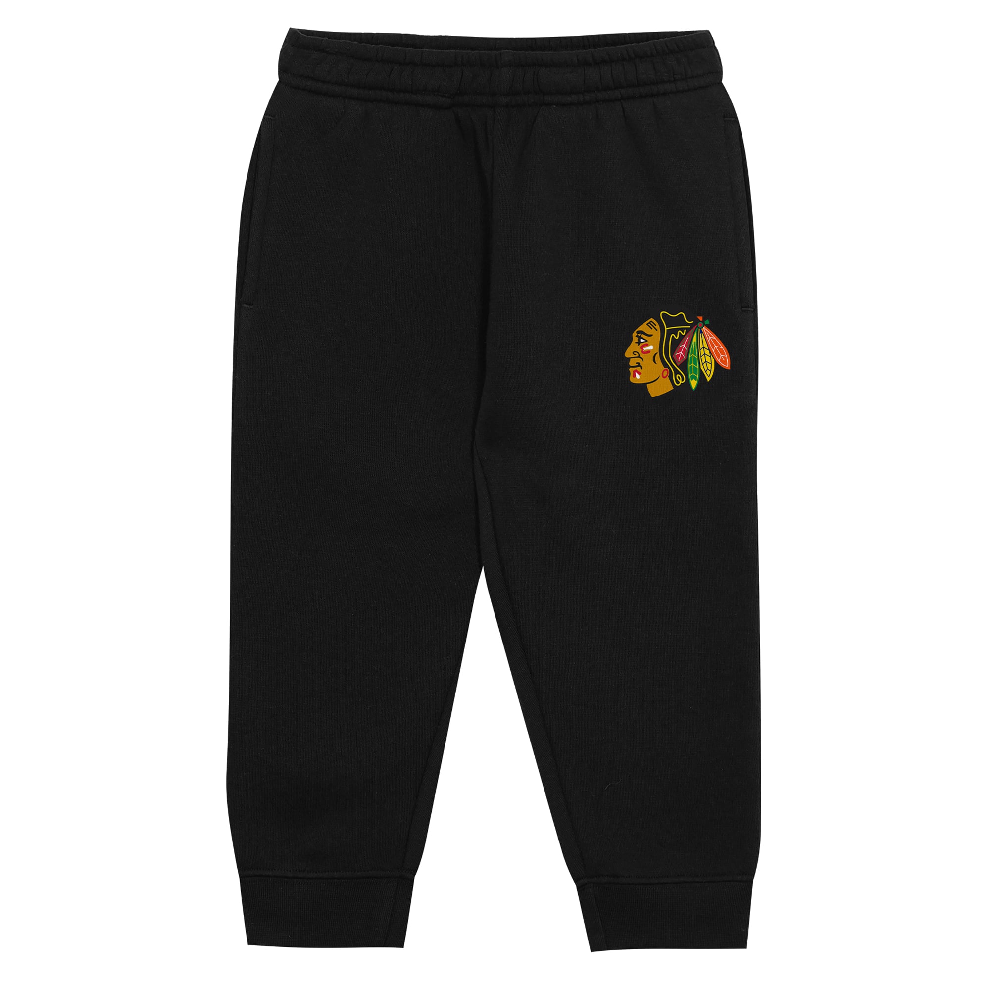 Ensemble sweat à capuche et pantalon Ice Explorer rouge noir Chicago Blackhawks pour enfants d'âge préscolaire Outerstuff