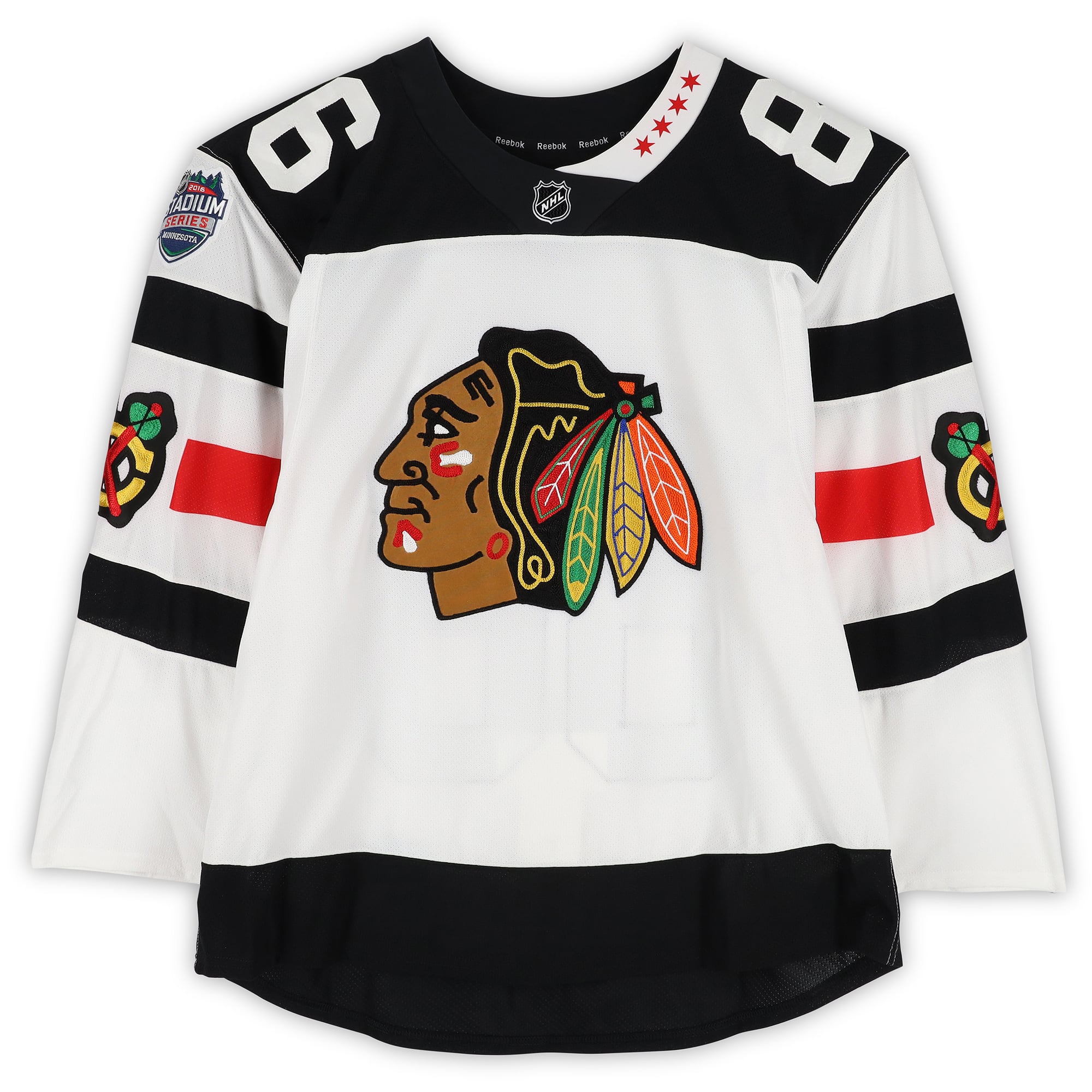 Teuvo Teravainen Chicago Blackhawks Practice-Used #86 White Jersey vs. Minnesota Wild on February 21, 2016