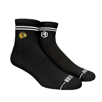Unisex Chicago Blackhawks  Rock Em Black Casual Stripe Quarter-Length Socks