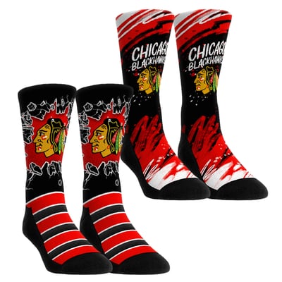 Chicago Blackhawks Rock Em Unisex Ice Breaker Two-Pack Crew Socks Set - Red