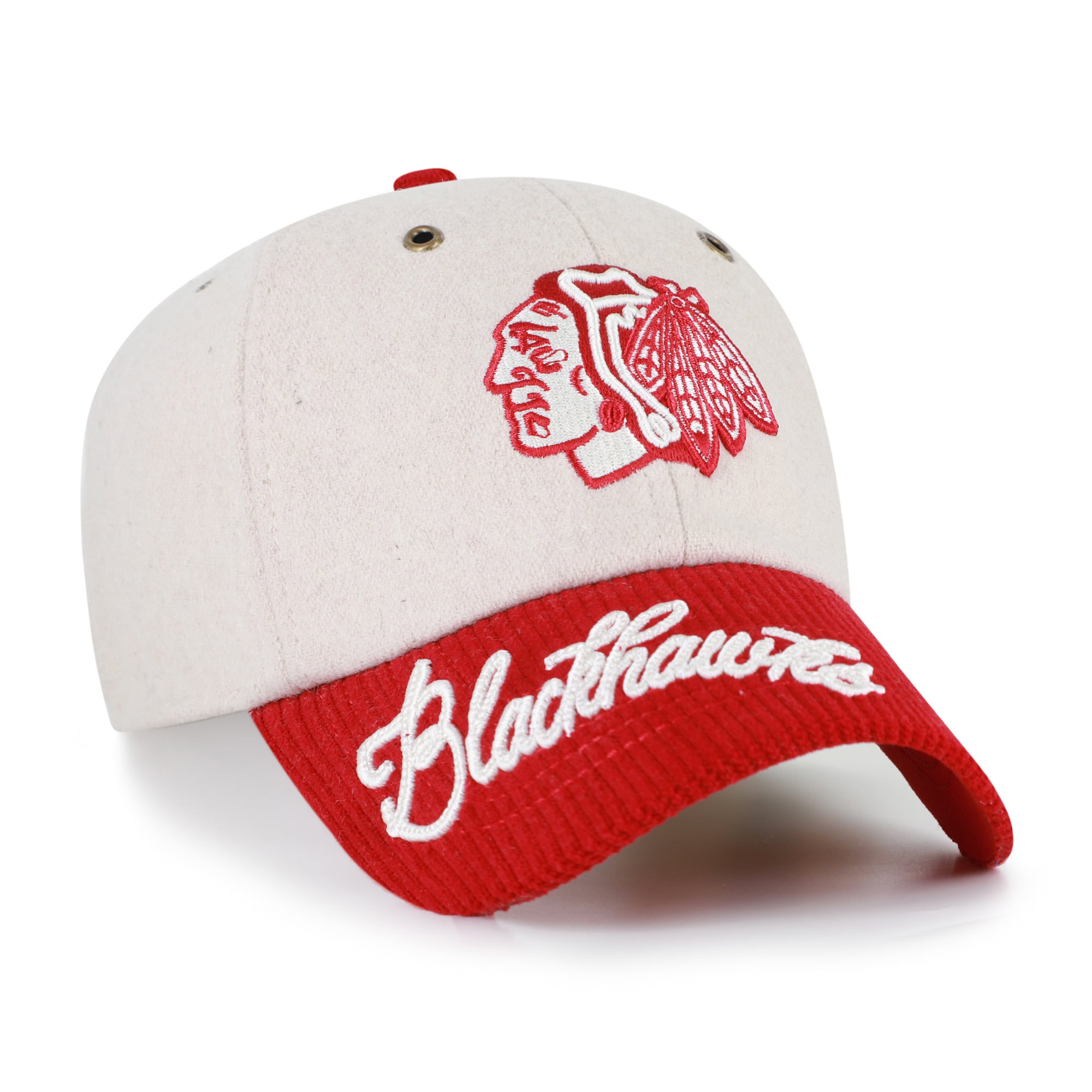 Casquette ajustable Chicago Blackhawks '47 crème/rouge pour femme