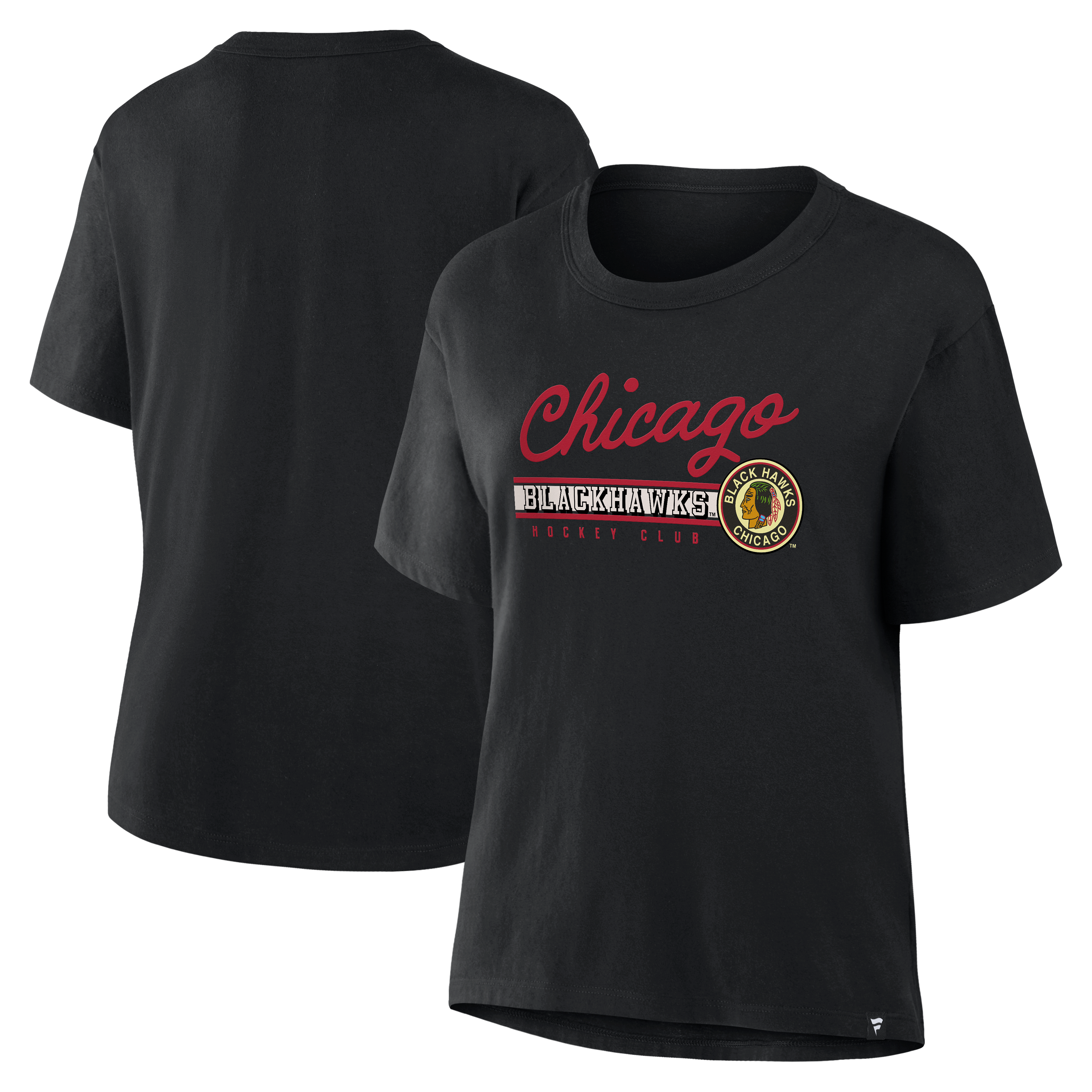 Women's Fanatics Black Chicago Blackhawks Hometown Premium Legacy T-Shirt