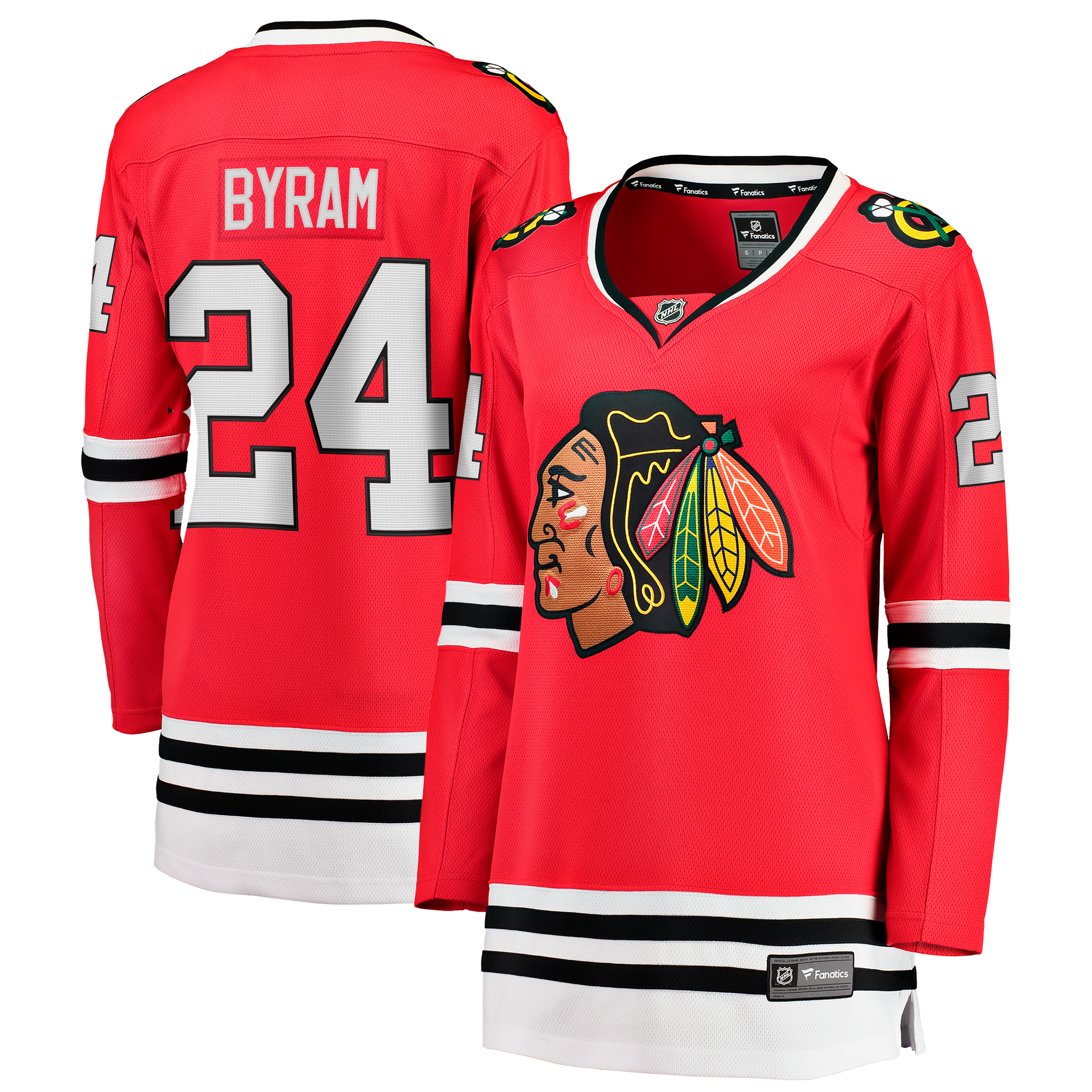 Women's Fanatics Bowen Byram Red Chicago Blackhawks Home Breakaway Jersey