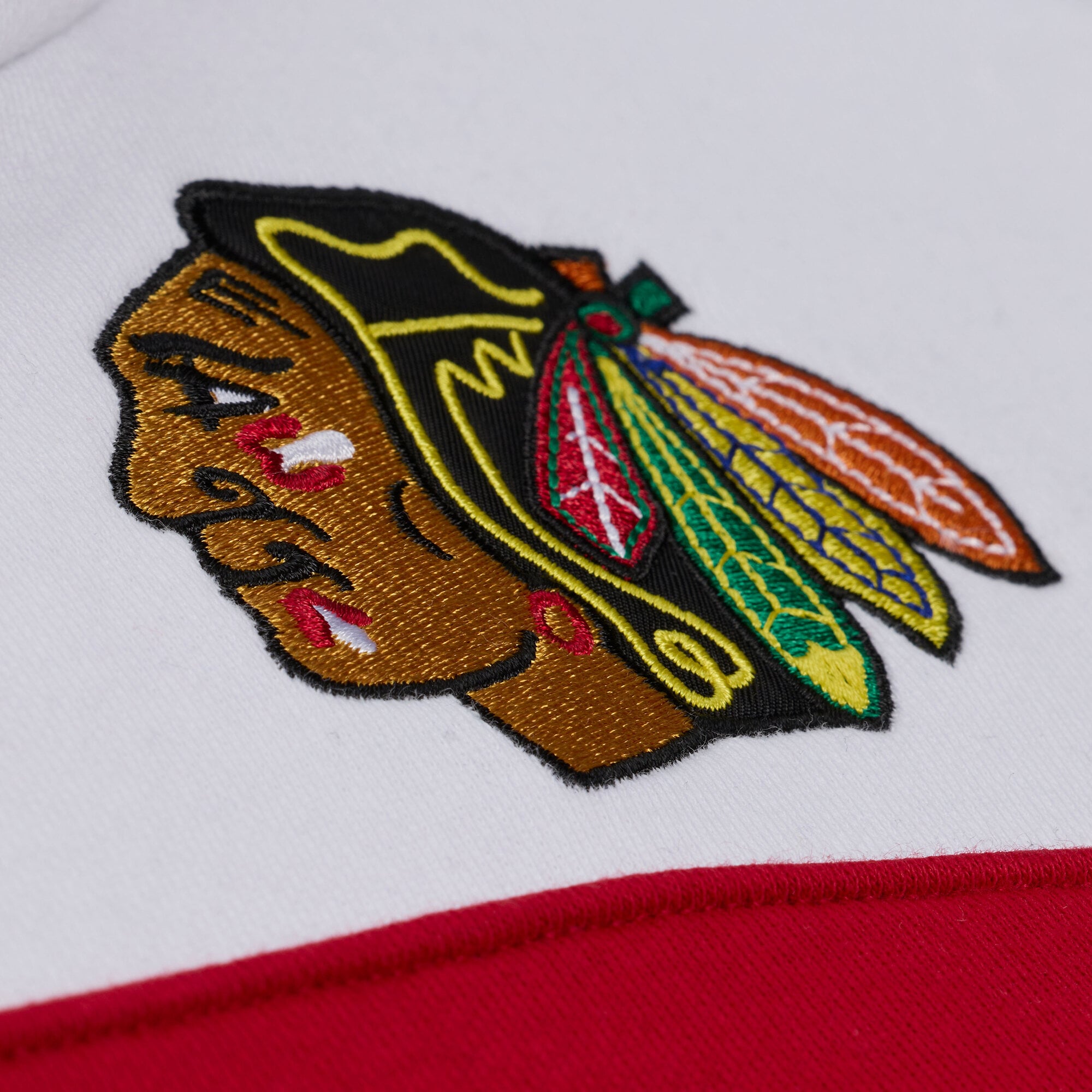 Women's Mitchell & Ness  White/Black Chicago Blackhawks Head Coach Hoodie