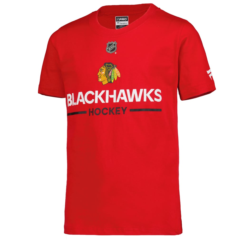 Youth Chicago Blackhawks Fanatics Red Authentic Pro Wordmark T-Shirt