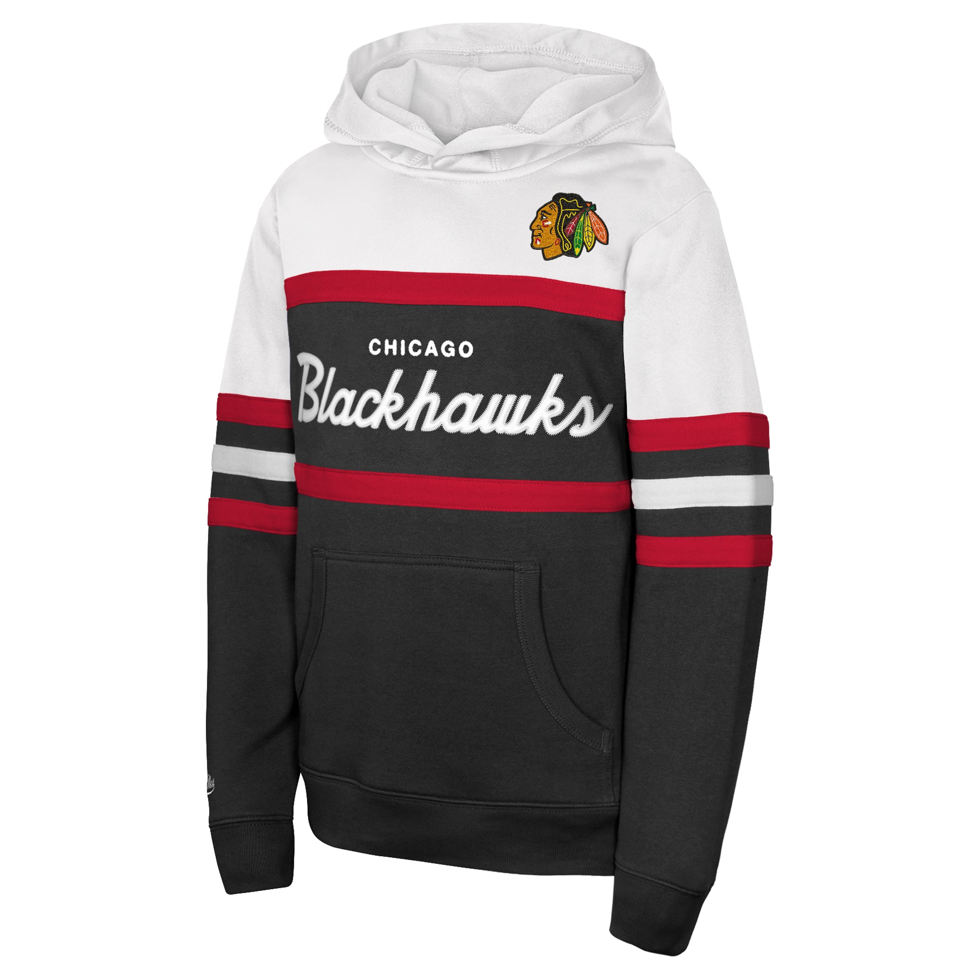 Youth Mitchell & Ness Black Chicago Blackhawks Head Coach Hoodie