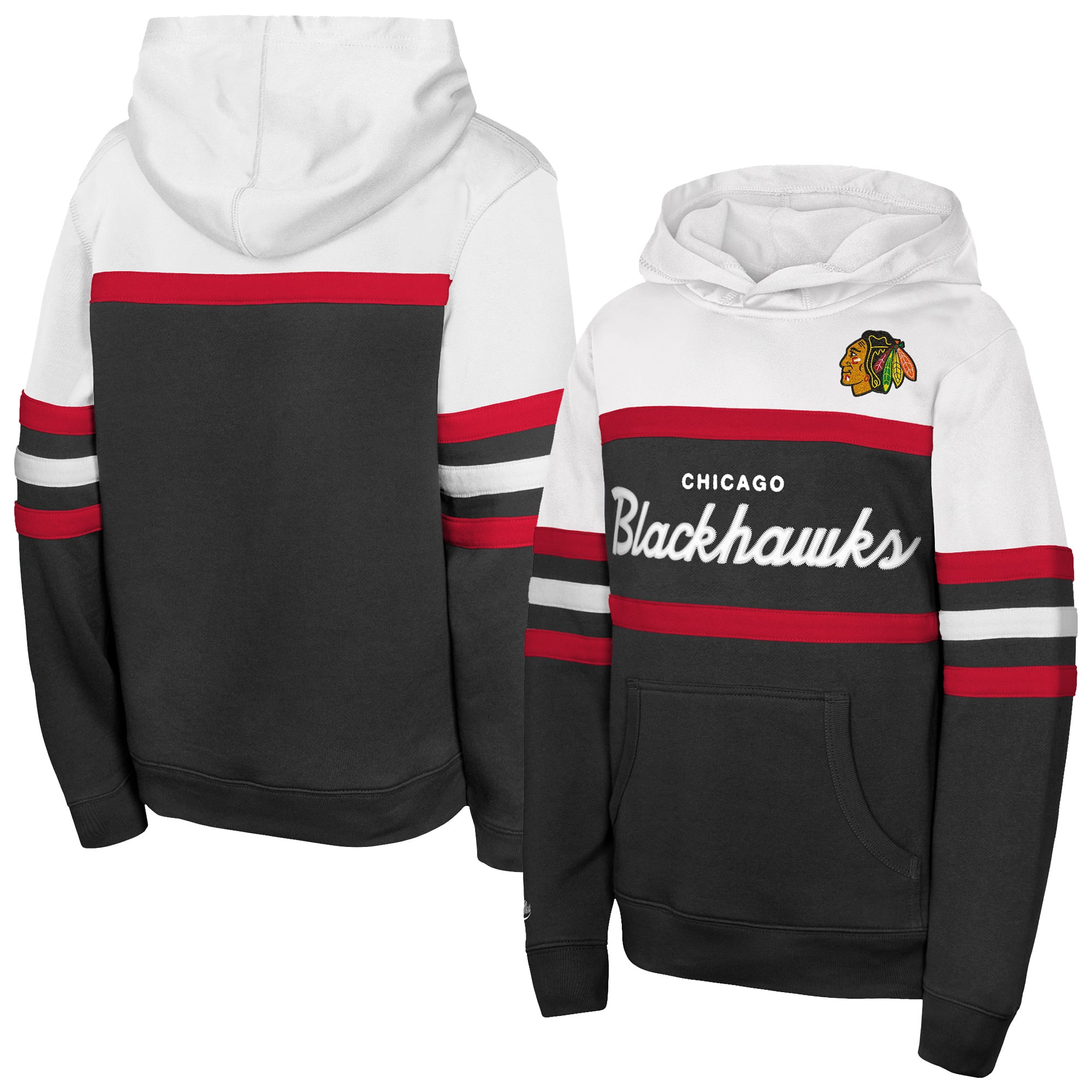 Youth Mitchell & Ness Black Chicago Blackhawks Head Coach Hoodie