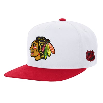  Chicago Blackhawks Mitchell & Ness Youth Legendary Snapback Hat - White/Red