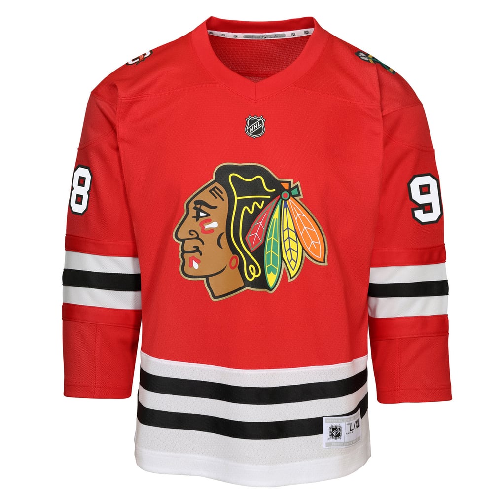 Youth Chicago Blackhawks Connor Bedard Outerstuff Red Anniversary Centennial Replica Jersey