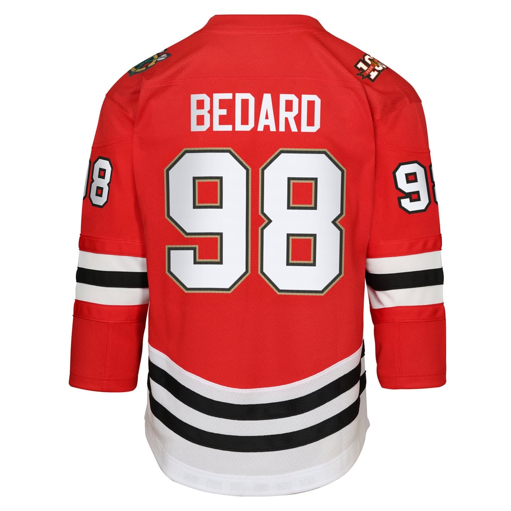 Youth Chicago Blackhawks Connor Bedard Outerstuff Red Anniversary Centennial Replica Jersey