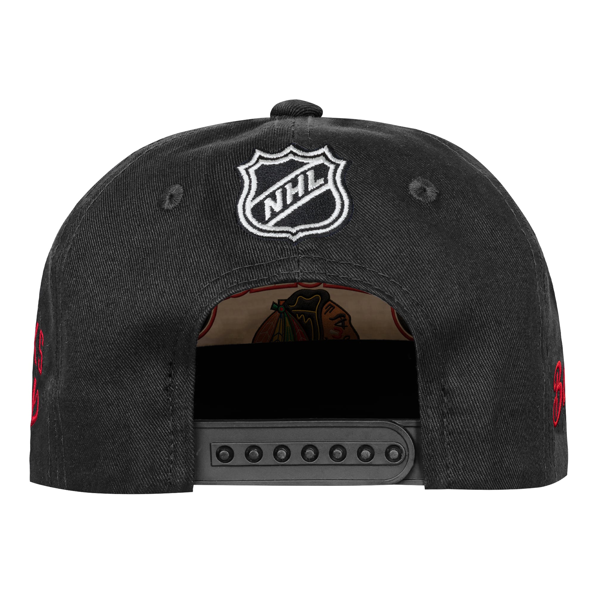 Casquette à pression Outerstuff Arch naturelle/noire pour jeunes des Blackhawks de Chicago