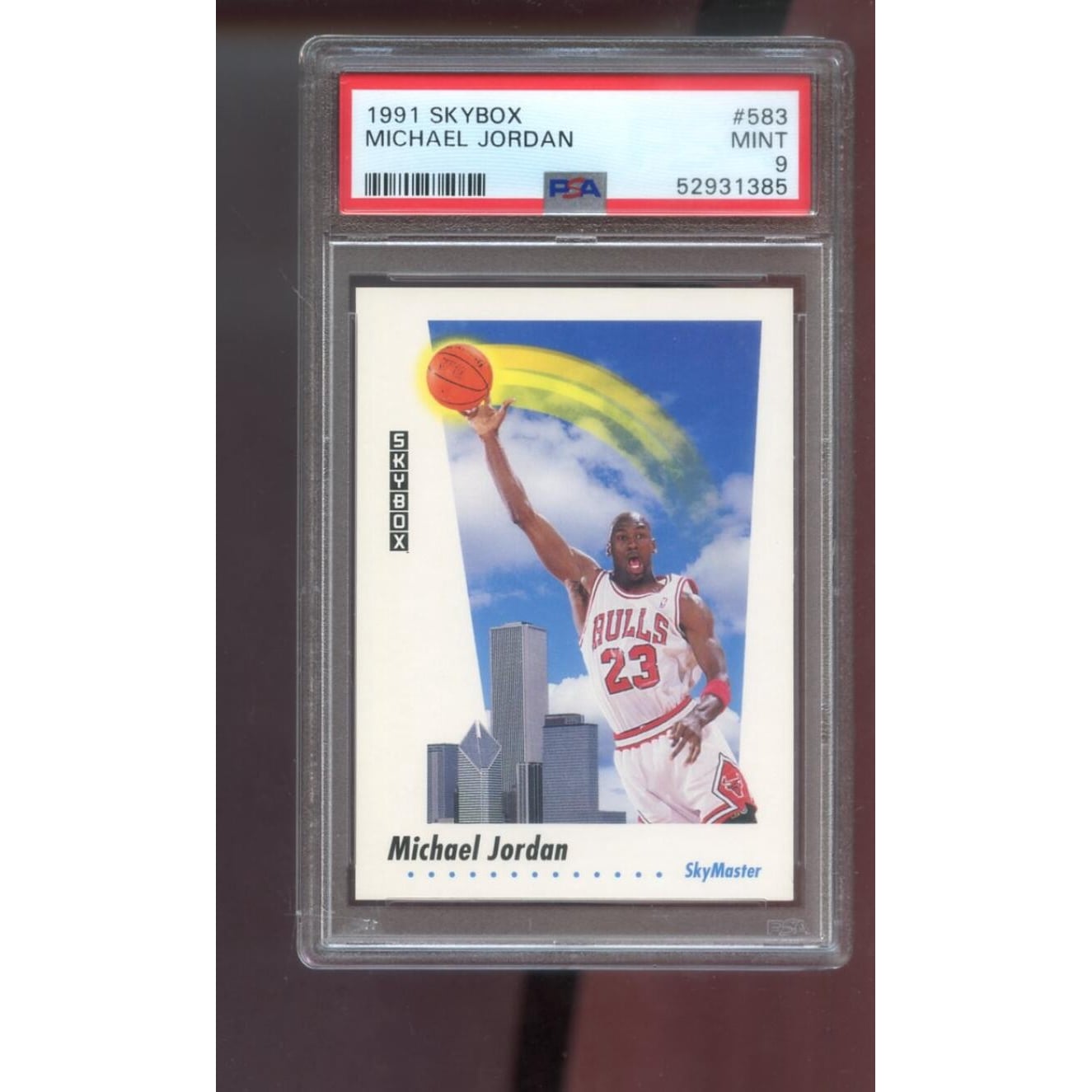 1991-92 Skybox #583 Michael Jordan PSA 9 Graded Basketball Card 