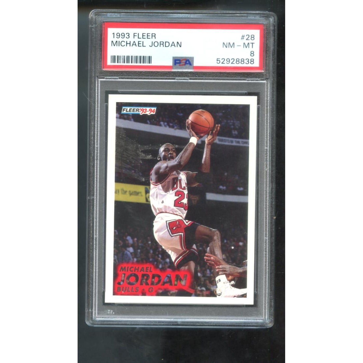 1993-94 Fleer #28 Michael Jordan PSA 8 Graded Basketball Card NBA 