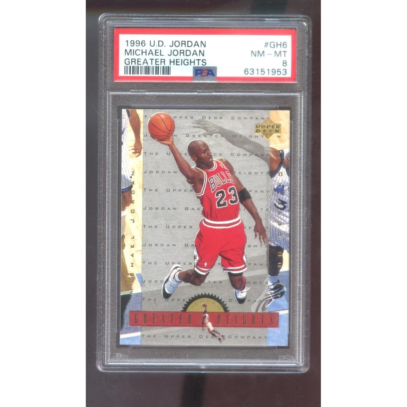 1996-97 Upper Deck Greater Heights #GH8 Michael Jordan PSA 8 