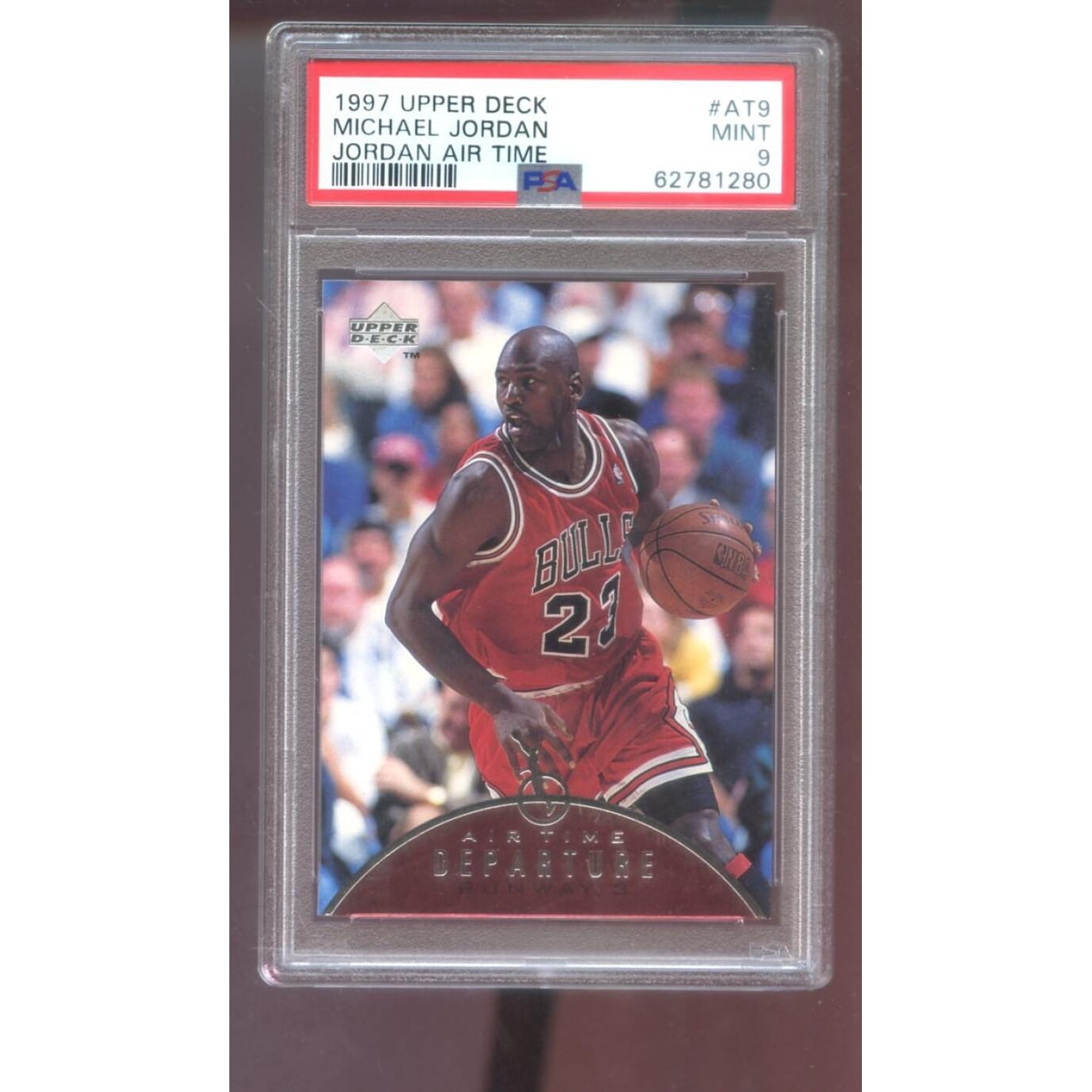 1997-98 Upper Deck Air Time #AT9 Michael Jordan PSA 9 Graded Card 