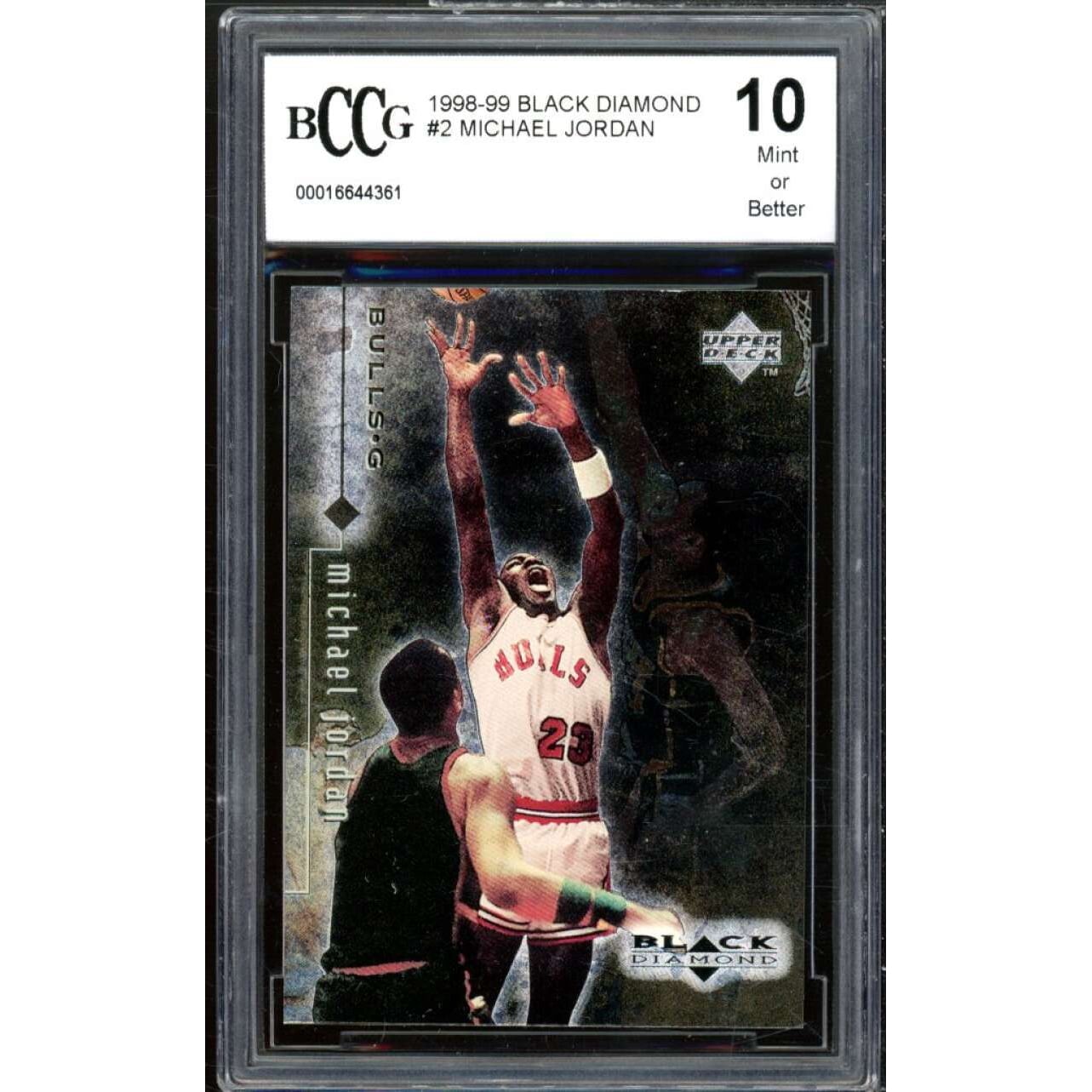 1998-99 Black Diamond #2 Michael Jordan Card BGS BCCG 10 Mint+