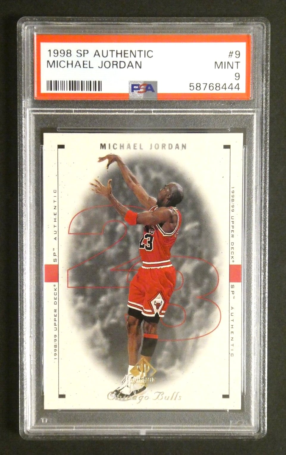 1998 Upper Deck SP Authentic Michael Jordan #9 Chicago Bulls PSA 9 