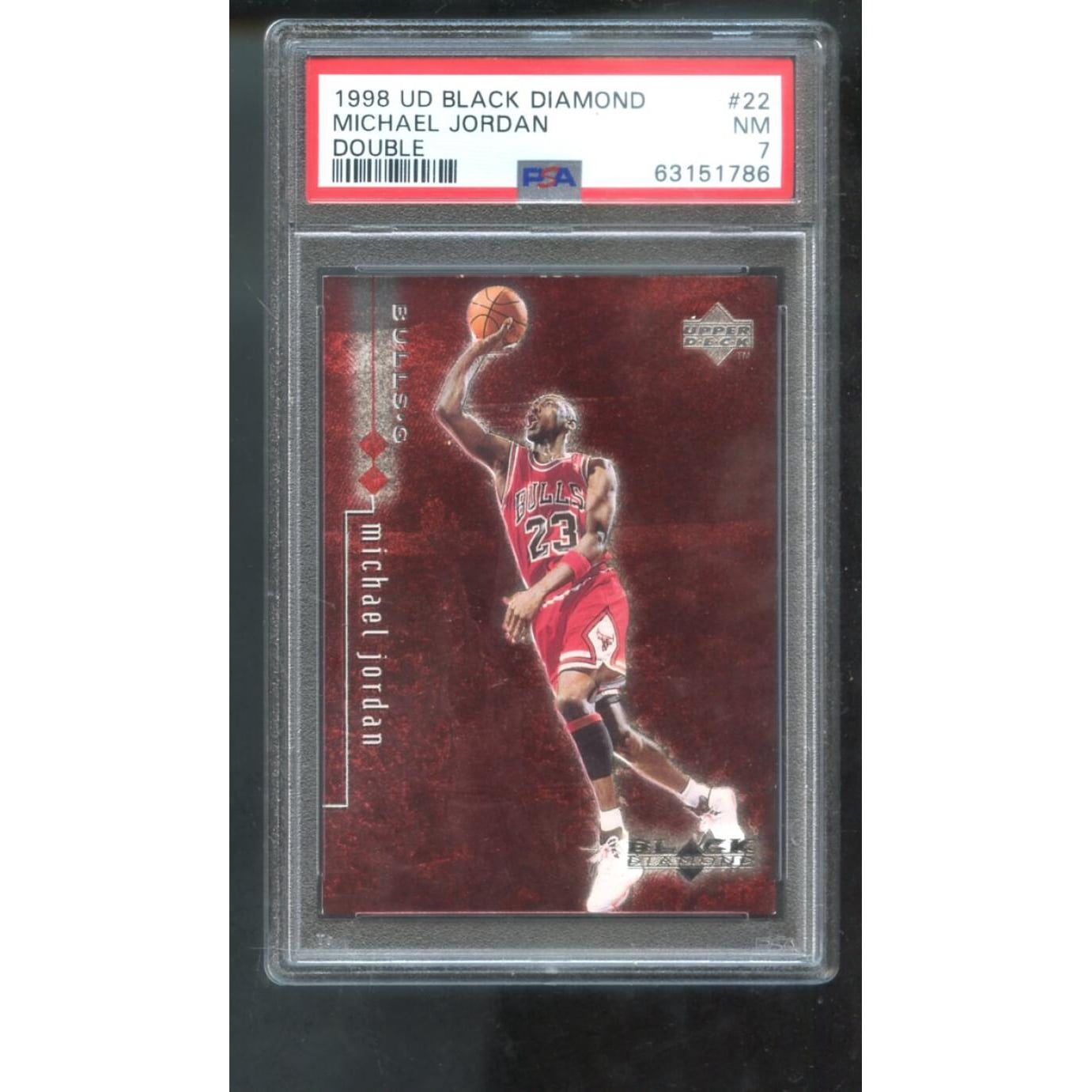 1999-00 Upper Deck UD Black Diamond Double #22 Michael Jordan PSA 