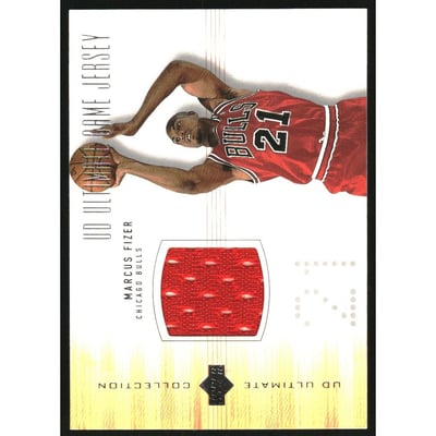 2000-01 Ultimate Collection Game Jerseys Silver #MFJ Marcus Fizer