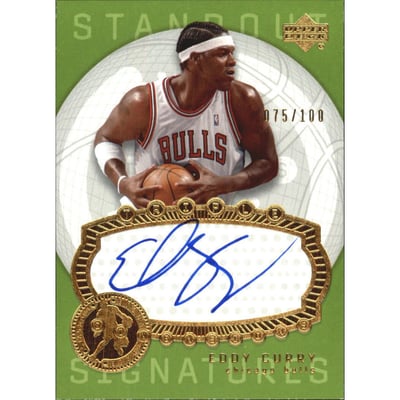 2003-04 Upper Deck Triple Dimensions Standout Sigs #57 Eddy Curry
