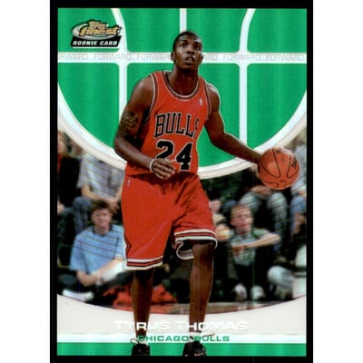 2005-06 Finest Refractors Green #143 Tyrus Thomas