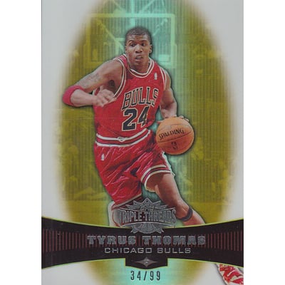 2006-07 Topps Triple Threads Gold #89 Tyrus Thomas