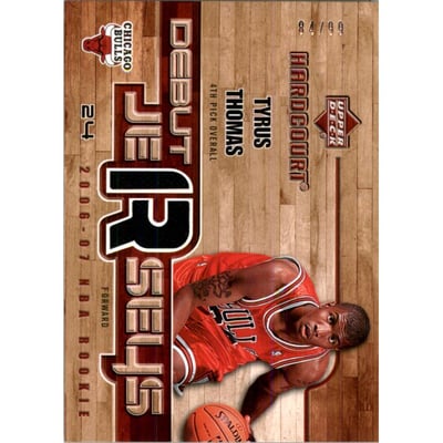 2006-07 Upper Deck Hardcourt Debut Jerseys 2 #TT Tyrus Thomas