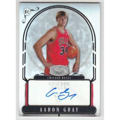 2007-08 Bowman Sterling Refractors #AG Aaron Gray AU/99