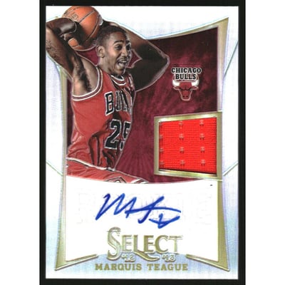 2012-13 Select Prizms #293 Marquis Teague JSY AU/199