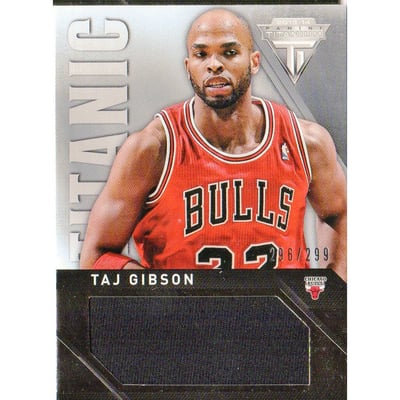 2013-14 Panini Titanium Titanic Threads Jumbo #78 Taj Gibson/299