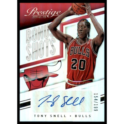 2014-15 Prestige Premium Bonus Shots Autographs #31 Tony Snell/199