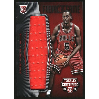 2015-16 Totally Certified Rookie Fabric of the Game Jerseys Red #FRJBP Bobby Portis
