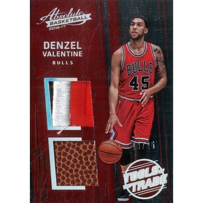 2016-17 Absolute Memorabilia Tools of the Trade Rookie Materials Dual Patch #6 Denzel Valentine