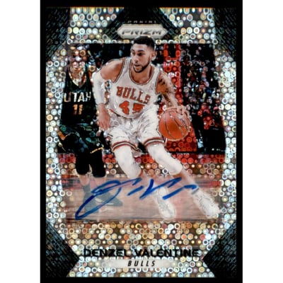 2017-18 Panini Prizm Autographs Fast Break #246 Denzel Valentine
