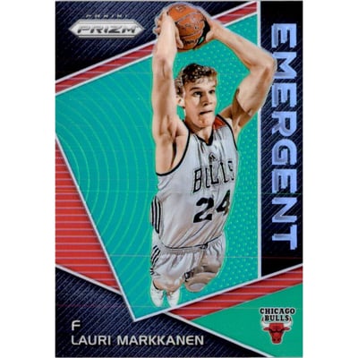 2017-18 Panini Prizm Emergent Prizms Green #7 Lauri Markkanen