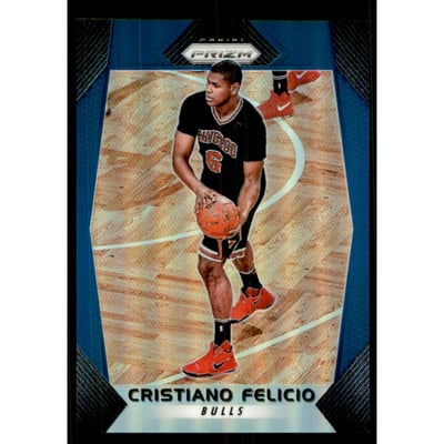 2017-18 Panini Prizm Prizms Blue #243 Cristiano Felicio