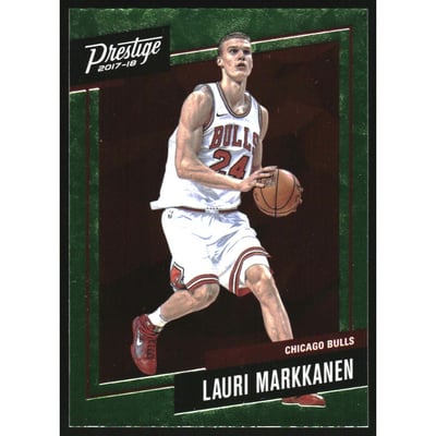 2017-18 Prestige Micro Etch Rookies Bright Green #7 Lauri Markkanen
