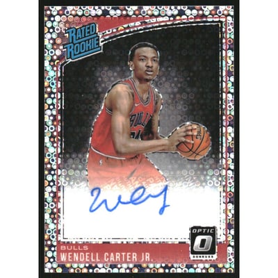 2018-19 Donruss Optic Rated Rookies Signatures Fast Break #170 Wendell Carter Jr.