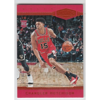 2018-19 Panini Chronicles Orange #388 Chandler Hutchison/Plates and Patches