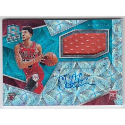 2018-19 Panini Spectra Neon Blue #127 Chandler Hutchison JSY AU