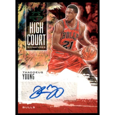 2019-20 Court Kings High Court Signatures Jade #20 Thaddeus Young/25