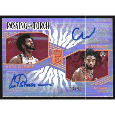 2019-20 Elite Passing the Torch Signatures #4 Artis Gilmore/Coby White/99