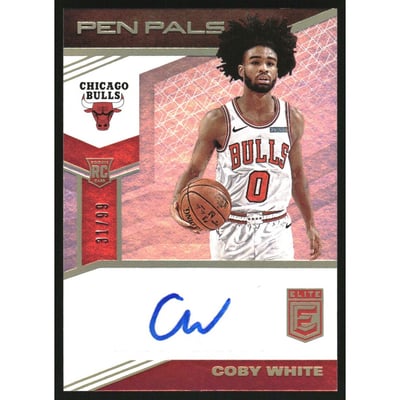 2019-20 Elite Pen Pals #39 Coby White/99