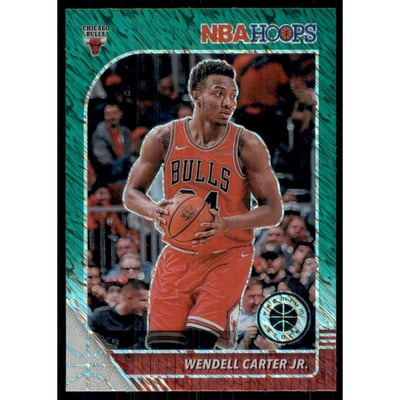 2019-20 Hoops Premium Stock Prizms Green Shimmer #29 Wendell Carter Jr.