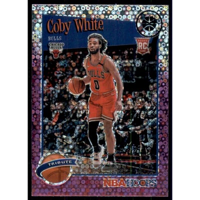 2019-20 Hoops Premium Stock Prizms Purple Disco #295 Coby White