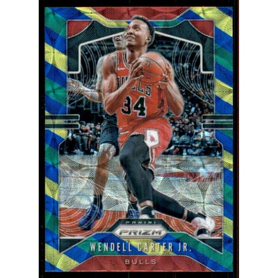 2019-20 Panini Prizm Prizms Choice Blue Yellow and Green #65 Wendell Carter Jr.