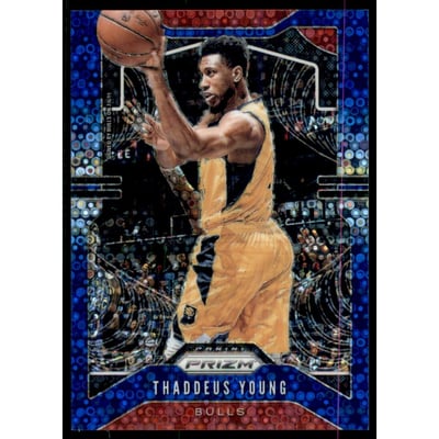 2019-20 Panini Prizm Prizms Fast Break Blue #217 Thaddeus Young