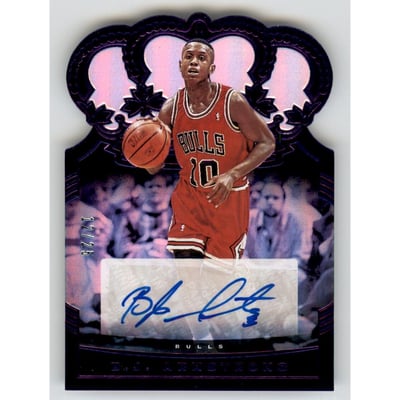 2020-21 Crown Royale Crown Autographs Purple #45 B.J. Armstrong